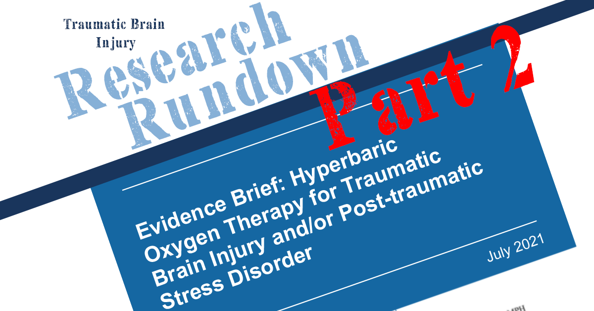 Research Rundown - Episode 4.2: Hyperbaric Oxygen Therapy For Traumatic ...